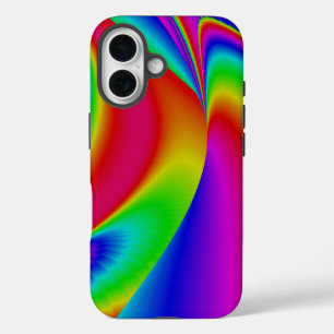 3D Abstract Rainbow Art iPhone 16 Case