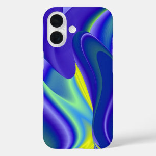 3D Abstract Rainbow Art iPhone 16 Case