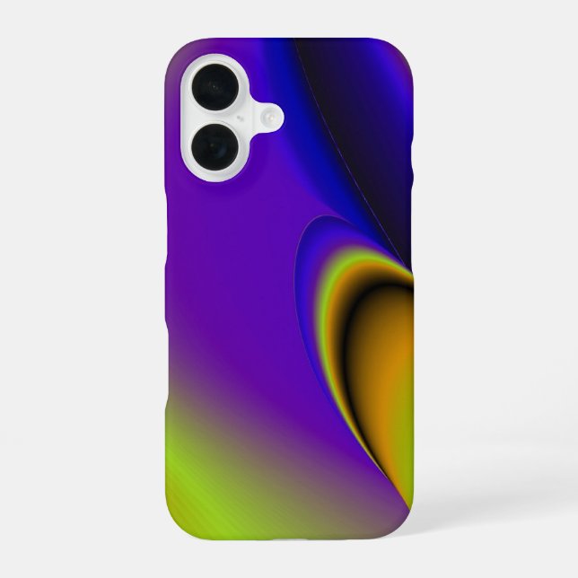 3D Abstract Rainbow Art iPhone 16 Case (Back)