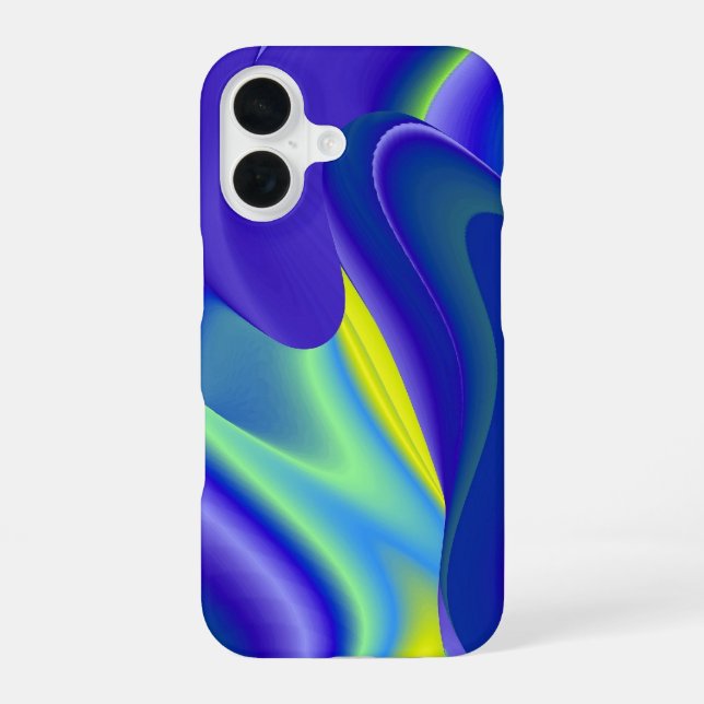 3D Abstract Rainbow Art iPhone 16 Case (Back)