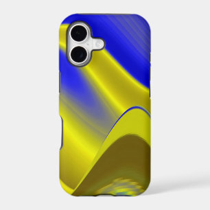 3D Abstract Rainbowart in Gold Yellow Blue