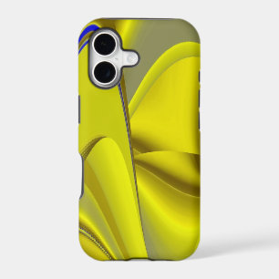 3D Abstract Rainbowart in Gold Yellow Blue