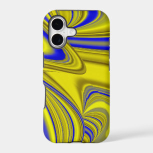 3D Abstract Rainbowart in Gold Yellow Blue