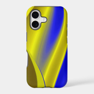 3D Abstract Rainbowart in Gold Yellow Blue