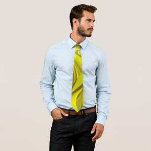 3D Abstract Rainbowart in Gold Yellow Blue Tie