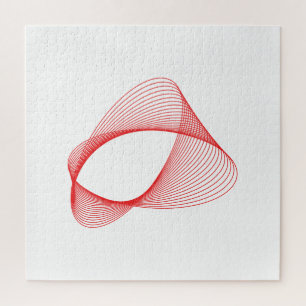 3D abstract red shape Jigsaw Puzzle