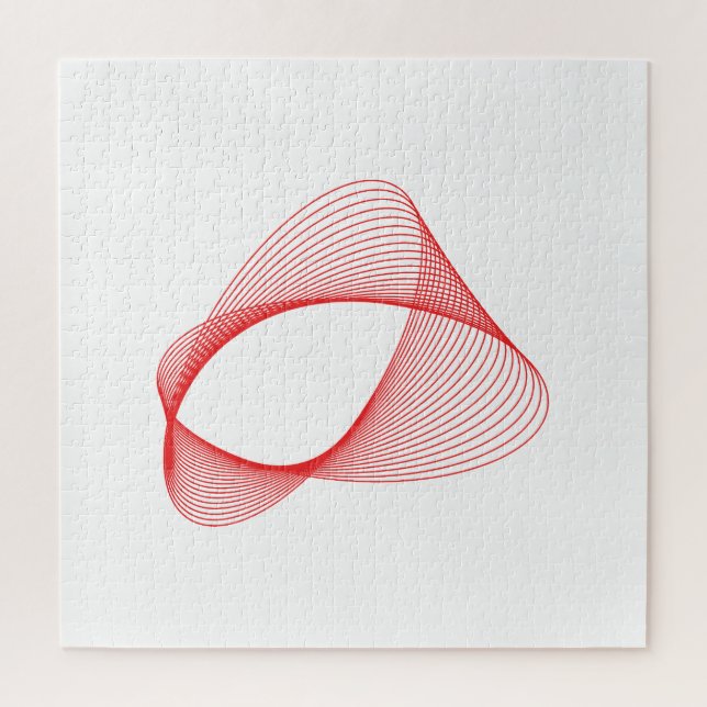 3D abstract red shape Jigsaw Puzzle (Vertical)