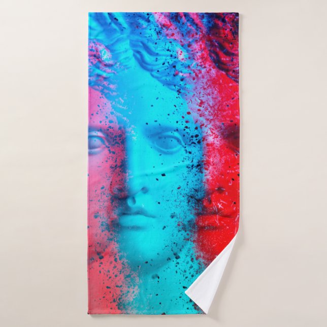 3d anaglyph effect. Covid-mutants. David Apollo. G Bath Towel (Bath Towel)