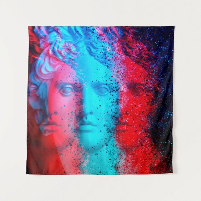 3d anaglyph effect. Covid-mutants. David Apollo. G Tapestry (Front)