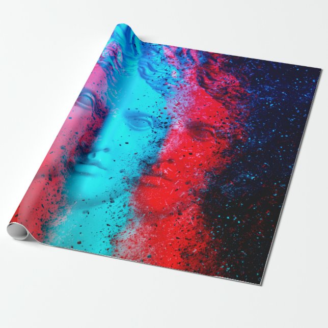 3d anaglyph effect. Covid-mutants. David Apollo. G Wrapping Paper (Unrolled)