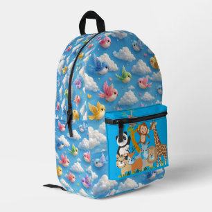 3D animal and bird printed colourful Backpack