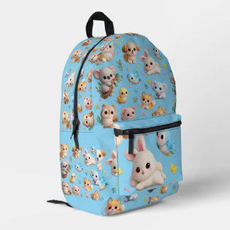 3D animal printed colourful Backpack