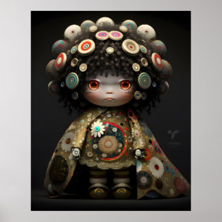3D Anime Doll Poster by Takashi Murakami
