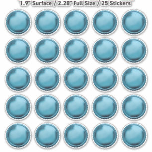 3D Aqua Blue Foil Seal Starburst Award Medal x25