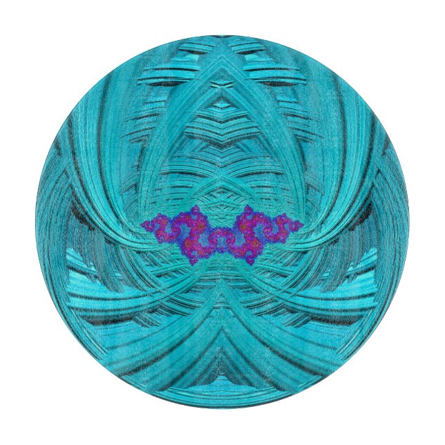 3D Aqua, Purple and Blue original design  Cutting Board (Front)
