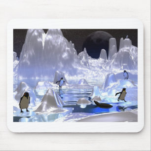 3d art penguin holiday mouse pad