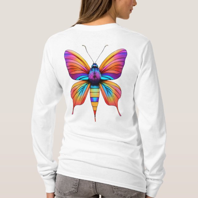 3D ATTRACTIVE BUTTERFLY PRINTED T-SHIRT (Back)