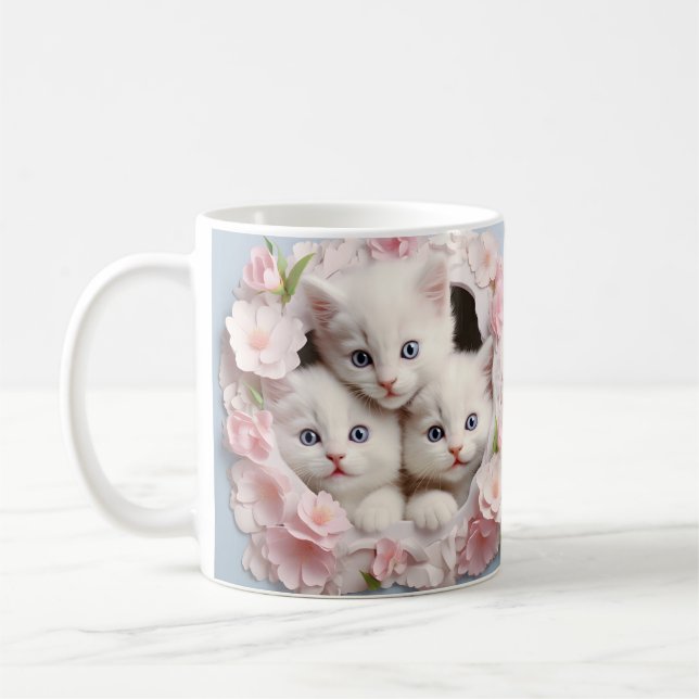 3d baby kitten mug wrap (Left)