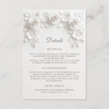 3D Baroque Roses Minimalist White