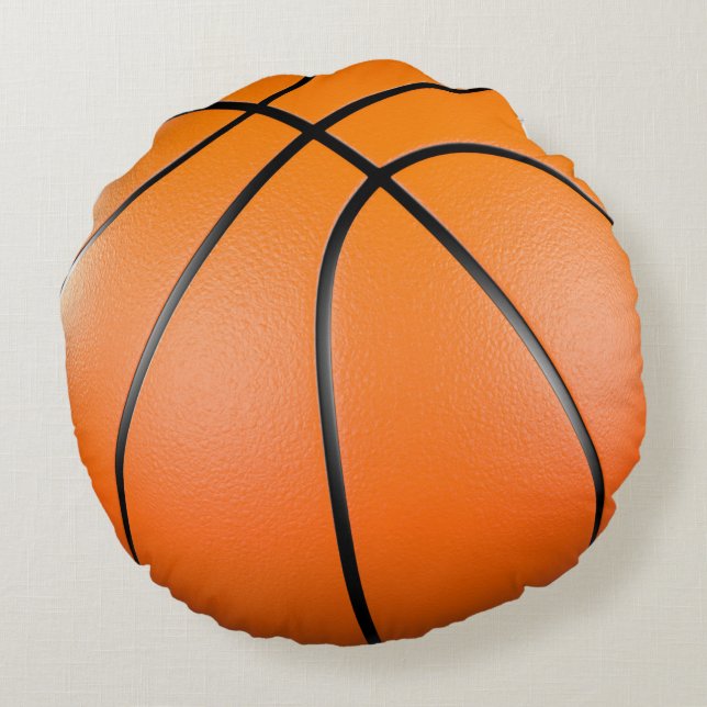 3D basketball ball Round Cushion (Back)