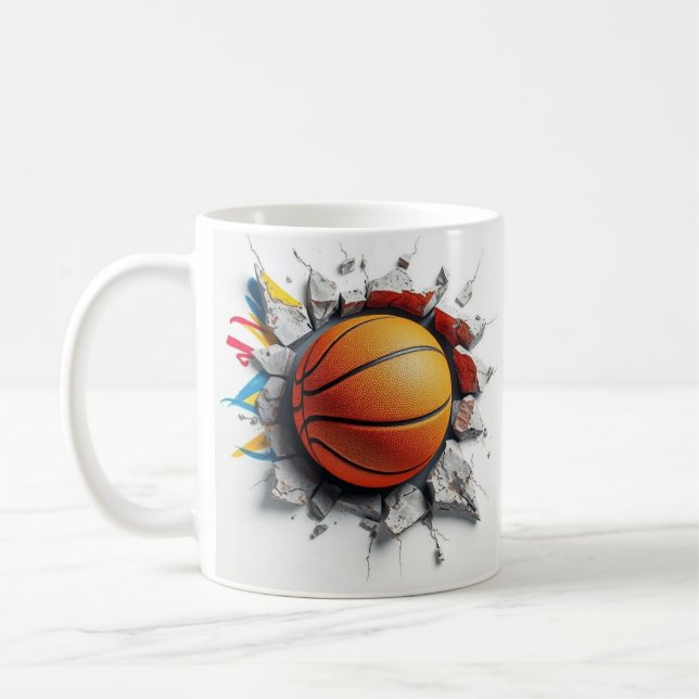3d basketball mug wrap, 3d mug design (Left)