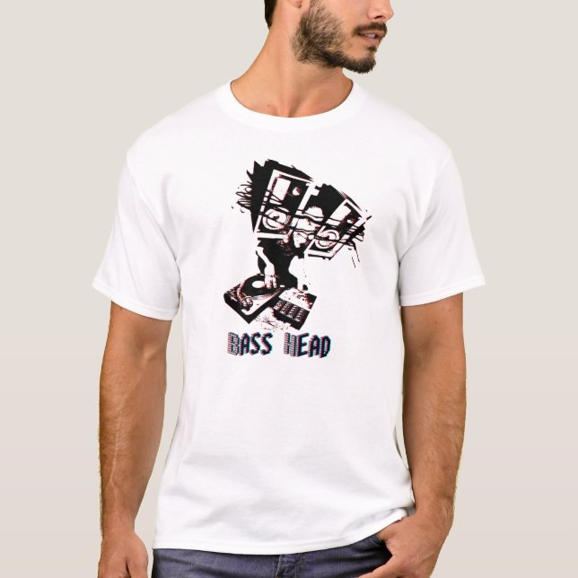 3D Bass Head w/ Text T-Shirt (Front)