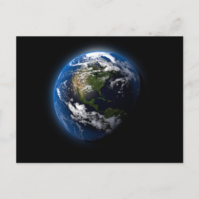 3D beautiful planet Postcard (Front)