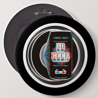 3D BEER! 6 CM ROUND BADGE