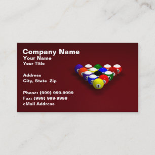 3D Billiard Balls Business Card