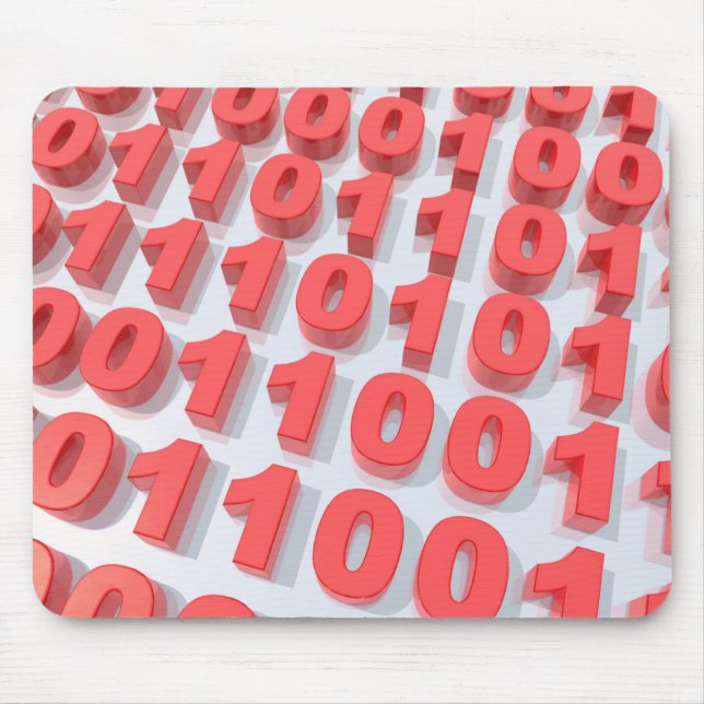3D binary code Mouse Pad (Front)