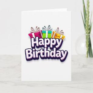 3D Birthday Gifts Card