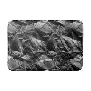 3d Black Rough Texture Paper Pattern Design Bath Mat