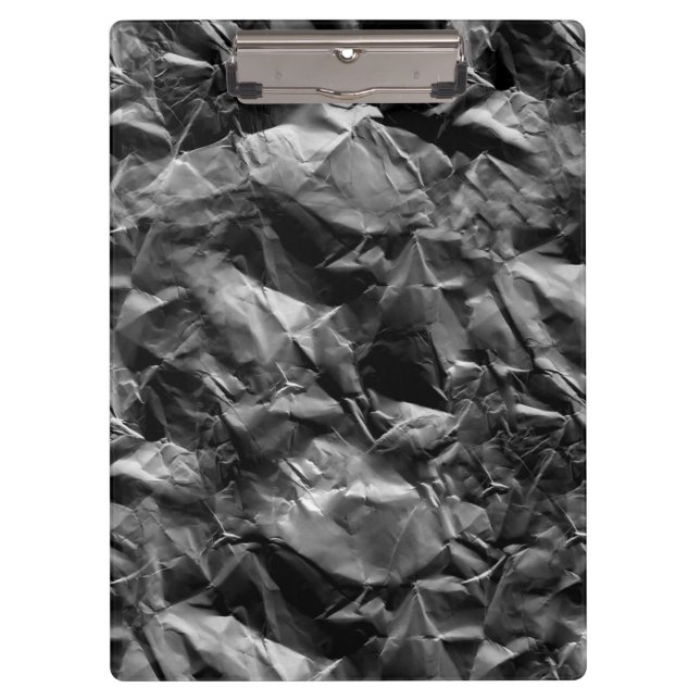 3d Black Rough Texture Paper Pattern Design  Clipboard (Front)