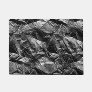 3d Black Rough Texture Paper Pattern Design Doormat