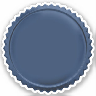 3D Blue Foil Seal Starburst Excellence Award Medal