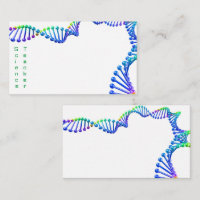 3D blue green double helix science teacher
