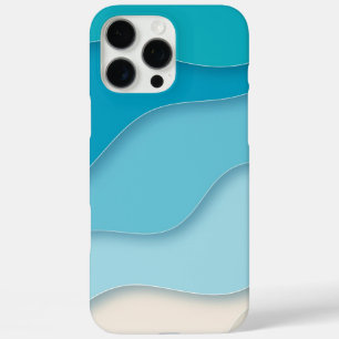 3D Blue Ocean Waves iPhone 16 Pro Max Case