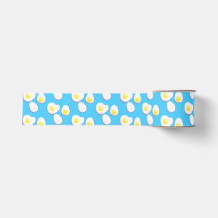 3D Boiled And Fried Eggs Grosgrain Ribbon
