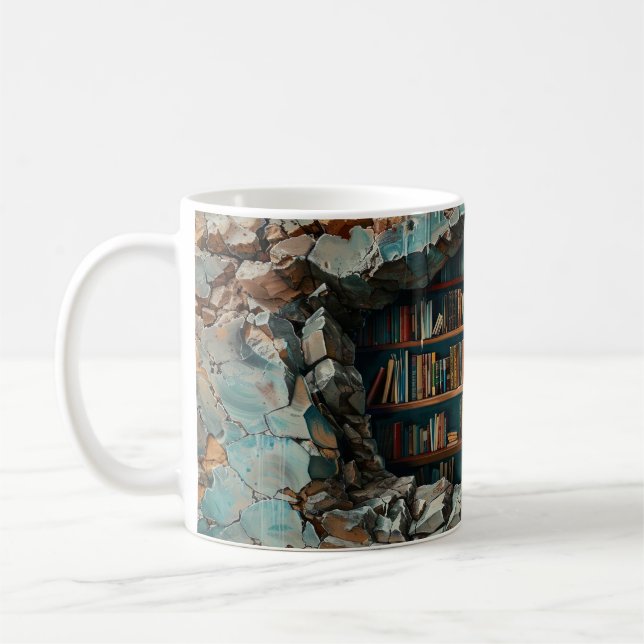 3D Bookshelf Mug Sublimation 3D Book Mug Wrap (Left)