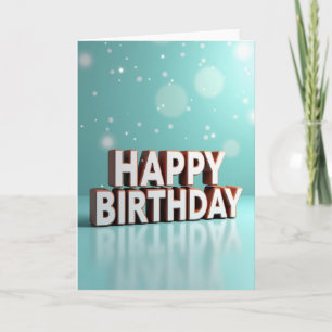 3D Bronze Birthday Card