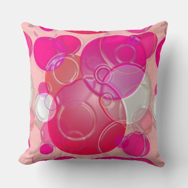 3D Bubbly Pink Cushion (Front)