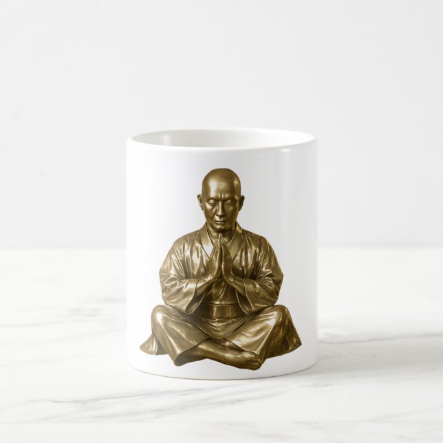 3D Buddhist monk Coffee Mug (Center)