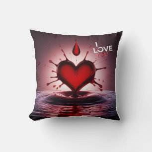 3D Bursting Hearts & Tears Cushion