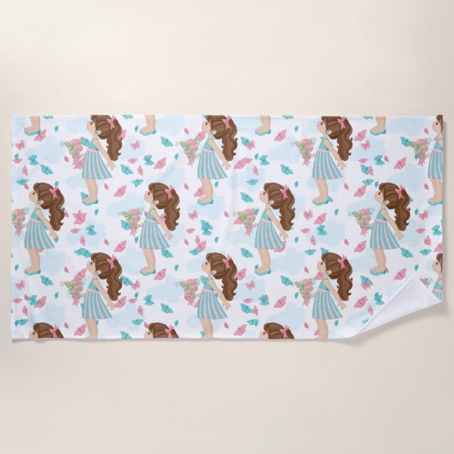 3d Butterfly Wall Art Beach Towel (Front)