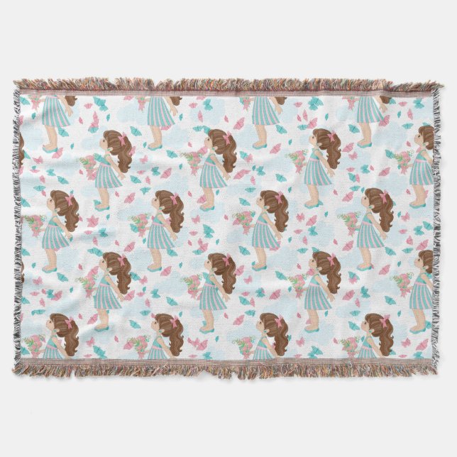 3d Butterfly Wall Art Throw Blanket (Front)