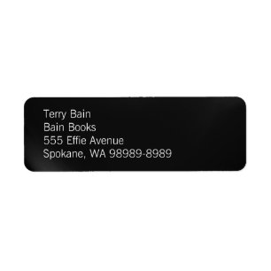 3d Button Return Address Label