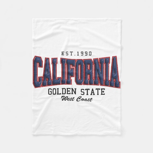 3D California  Fleece Blanket (Front)