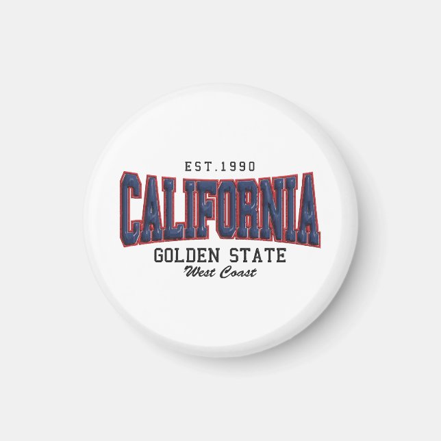 3D California  Magnet (Front)