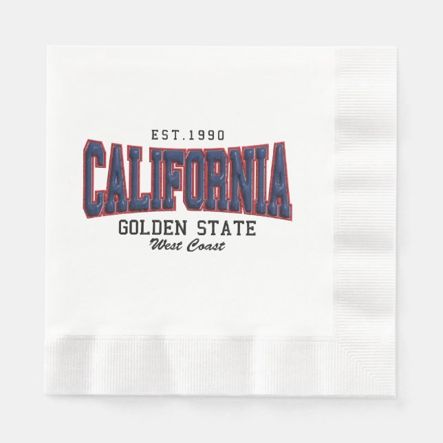 3D California  Napkin (Front)