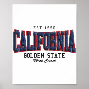 3D California Poster